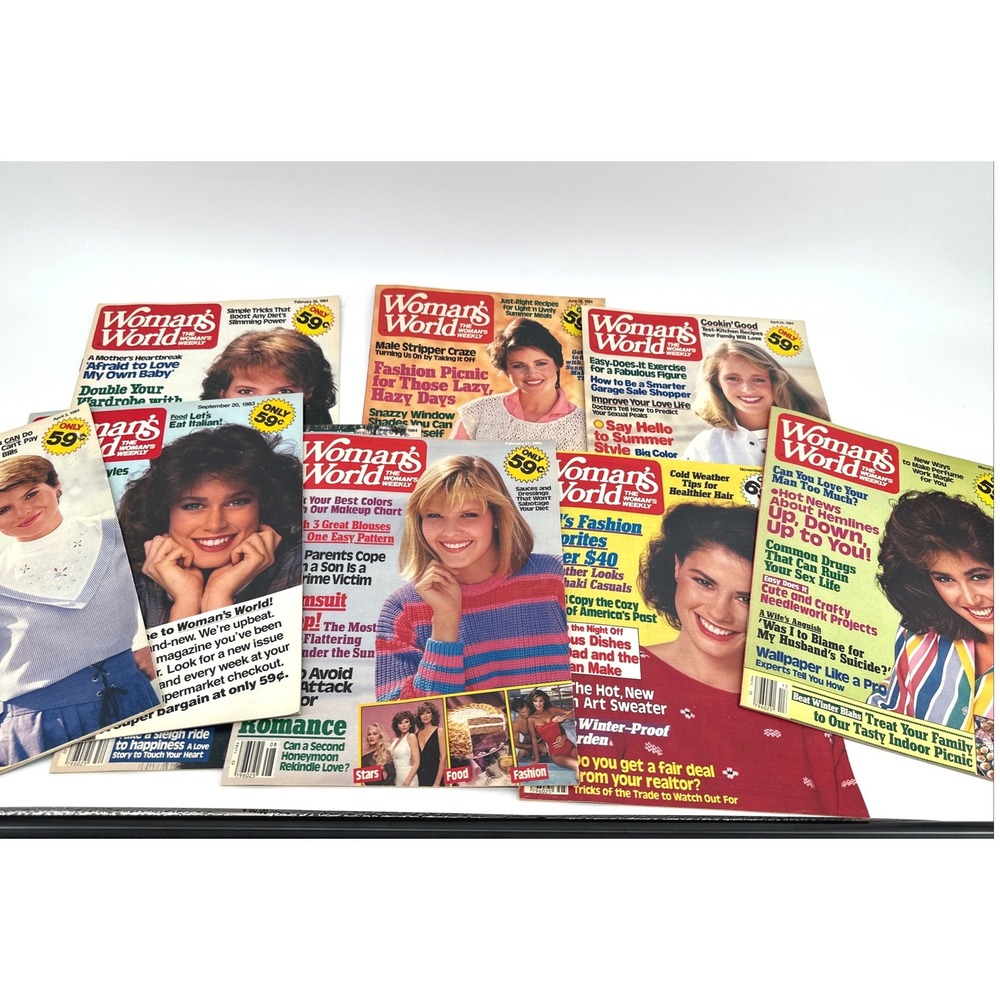 Woman's World Magazine Lot 1983-1985 Good Vintage 18+ Issues Retro Fashion 80s